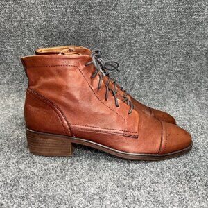 Comfortiva Cordia Boots Women's Size 10 Brown Leather Lace Up Dress Casual Boots